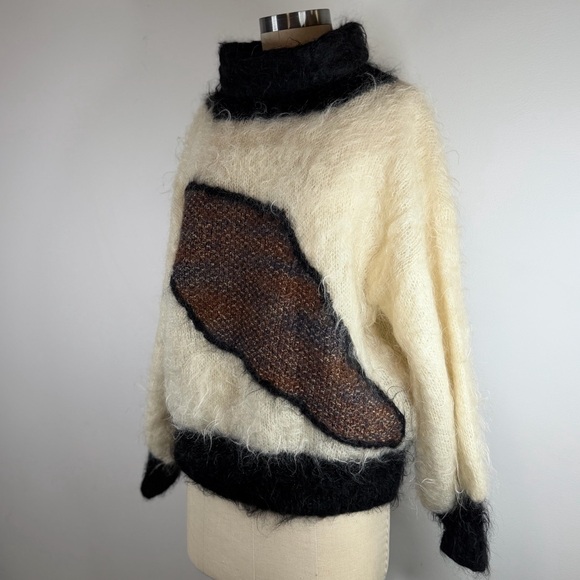 Vintage Casmo Handknitted Scotland Mohair Wool Sweater Size M/L 78% Mohair - Picture 2 of 13